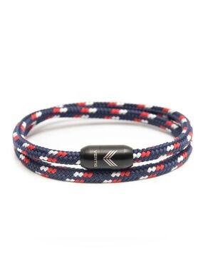 VERTIG Paracord Bracelet in Navy, Red & White